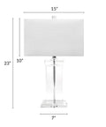 Toledo 25 Inch Crystal Table Lamp With Cotton Shade Great End Table Lighting For Living Room Or Bedroom On Off Switch Durable Glass Crystals And Cozy Ambient Glow