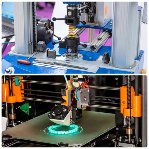 Close-up of 3D printer using 2 Pack 8mm x 330mm Linear Motion Rod Shaft Guide Chrome Plated Steel High Precision Rail For 3D Printers