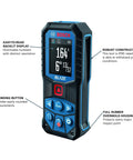 Super Handy 165 Foot Blaze Laser Distance Measure With Backlit Color Display Delivering Spot On Accuracy In Any Lighting Condition