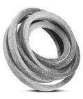 Beefed Up Kevlar Aramid V Belt for 46 Inch Deck Mowers, coiled view, heavy duty, stable tension, reduces vibration, durable material