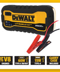 2500 Peak Amp Lithium Kickstart Jump Starter With USB Power Bank And Carrying Case, works with 12V AGM GEL WET batteries.