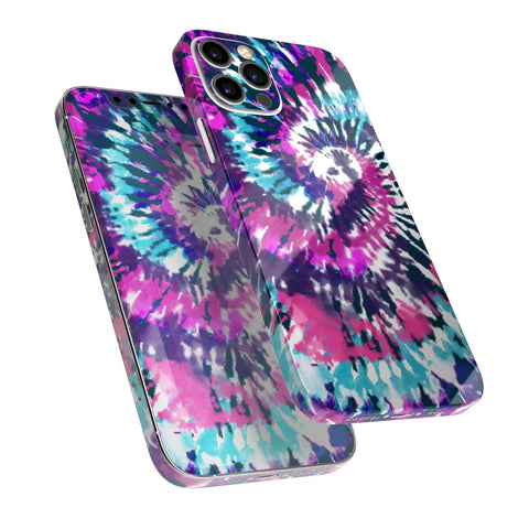Full Body Skin Decal Wrap Kit For iPhone 11 Spiral Tie Dye V3 With Air Release Adhesive Bubble Free Application Ultra Smooth Silk Finish
