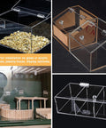 Zero Hassle Clear Acrylic Hinges For Plexiglass And Glass Panels, 12 Pack Adhesive Pro Cabinet Hardware, 25Mm X 33Mm Snug Invisible Mount For Any Project used on clear storage boxes.