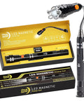 Dream Master LED magnetic pickup tool with flexible neck flashlight, black