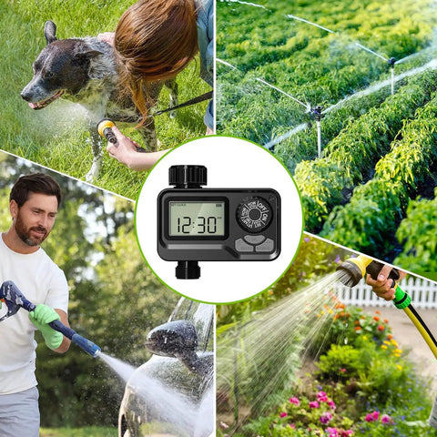 Programmable Sprinkler Timer With Rain Delay For Garden Hose, Waterproof Digital Water Timer for irrigation and watering pets