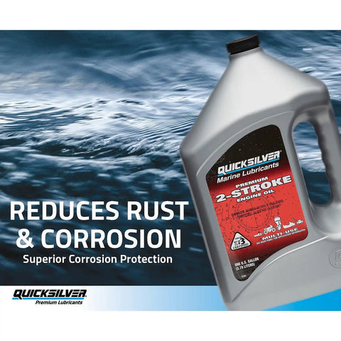 Beefed Up Two Stroke Engine Oil For Outboards PWC Snowmobiles And Motorcycles 1 Gallon All Weather Formula Reduces Friction Prevents Corrosion And Keeps Your Engine Running Smooth In Cold Starts