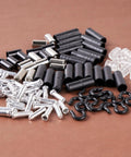 80 Piece Bike Cable End Cap Kit With Brass End Caps O Rings S Hooks And Housing Caps For Shifter And Brake Cables on display