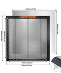 Front view of ACMER honeycomb laser bed with aluminum panel, 300x300 mm desktop cutting table