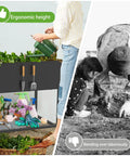 Elevated Garden Bed With Legs And Storage Shelf, Mobile Planter Box For Outdoor Plants, Heavy Duty Metal Raised Garden Bed For Backyard Or Balcony, Anti Rust Coating, Black, 51 By 26 By 31.5 Inches