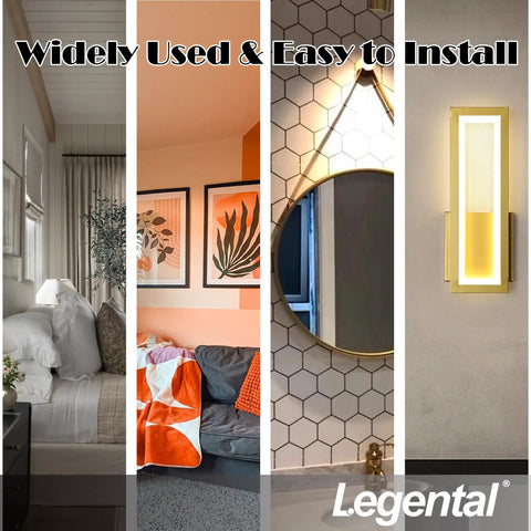 Four home settings showing Ultra Slim 6W LED Bulbs For GX23 2-Pin CFL Replacements 5000K Cool White in sconces and downlights.