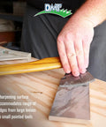 Person using Dia Sharp Diamond Knife Sharpener Bench Stone For Home Shop And Jobsite Coarse 325 Grit Flat Diamond Surface