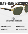 Square Round Sunglasses For Men Non Polarized Green Lens With Official Eyewear Kit and Modern Edge Frame details