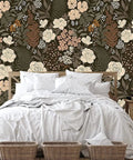 Peel And Stick Floral Wallpaper Removable Rose Leaf Pattern Vintage Wall Mural For Living Rooms And Bedrooms No Mess Easy Install
