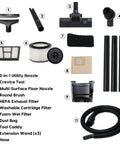 Accessories of 4 Gallon Wet Dry Vacuum With 5 Peak HP Two Stage Industrial Motor Workhorse Shop Vacuum For Home Garage