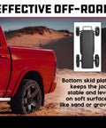 Big Wheel Three In One Garage Jack For Cars Trucks And Motorcycles With One And A Half Ton Capacity And 3000 Pound Lift Off Road Ready on sand