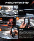 Digital Paint Thickness Gauge For Cars And All Surfaces Coating Thickness Meter For Metals Plastics Ceramics Glass Water And More Fast Readouts For Auto Body Pros Shops And Manufacturing