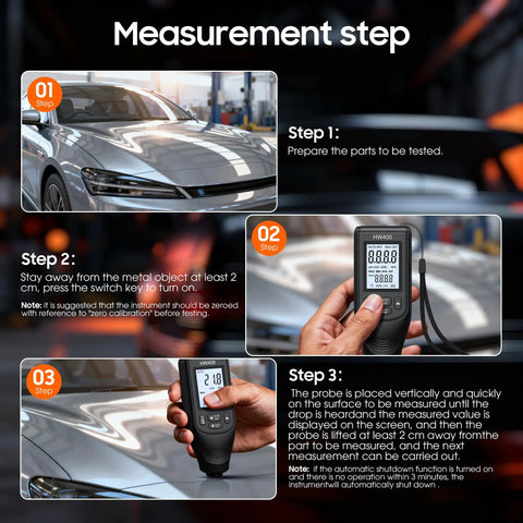 Digital Paint Thickness Gauge For Cars And All Surfaces Coating Thickness Meter For Metals Plastics Ceramics Glass Water And More Fast Readouts For Auto Body Pros Shops And Manufacturing