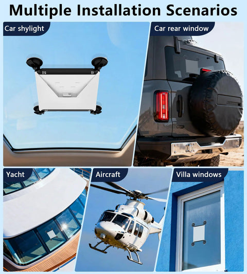 Heavy Duty Starlink Mini Suction Mount For Window Sunroof on car sunroof, rear window, yacht, aircraft, and villa.