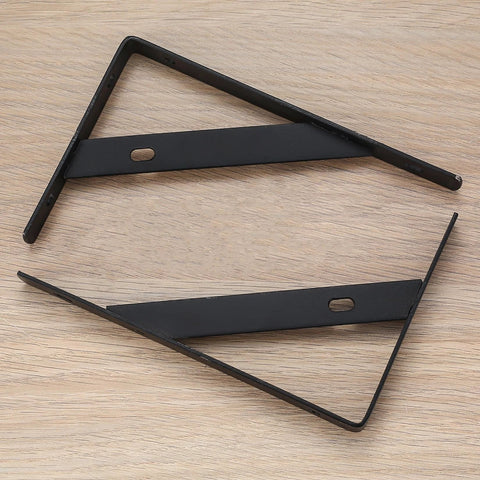 8 Piece L Shaped Metal Shelf Brackets For Wall Mounts Heavy Duty Support For Floating Shelves, Iron with Rust Resistant Finish