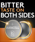 Heavy Duty Cr2032 Lithium Coin Battery 3V 4 Pack Pumps Up The Juice For Apple Airtag Car Key Fob Fitness Tracker Glucose Monitor And Tire Pressure Sensors with Duracell branding.