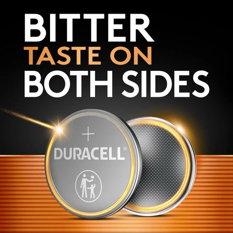 Heavy Duty Cr2032 Lithium Coin Battery 3V 4 Pack Pumps Up The Juice For Apple Airtag Car Key Fob Fitness Tracker Glucose Monitor And Tire Pressure Sensors with Duracell branding.