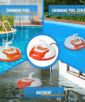 Automatic Pool Cover Pump One Quarter HP 1500 GPH Submersible Sump Pump 115 And 230 Volt in use near pool and basement