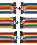 120 Pin Header Jumper Wires Kit With 10cm 20cm 30cm Dupont Cables, Solderless Male Female Ribbon, Multicolor Assorted Sets