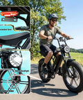Electric Fat Tire Bike For Adults With 1500W Peak Brushless Motor 80 Mile Range Removable 48V 15Ah Battery 20 Inch Wheels