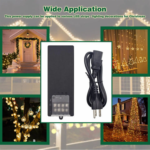 Four Channel 12V 5A DIN Rail CCTV Power Supply Adapter With LED Indicator Four Way Distribution Auto Sensing Over Voltage Under Voltage Protection Overload And Short Circuit Protection UL Listed, black power adapter with cord