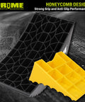 Heavy Duty RV Camper Levelers 6 Inch Two Pack Wheel Chock Ramp For RVs Campers And Trailers With Honeycomb Grip Anti Slip Base