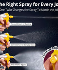 Shop Grade Drip Proof Spray Trigger Heads 5 Pack Chemical Resistant Refills for auto detailing, featuring adjustable spray patterns.