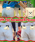 12 Pack Mini Baseball Snack Bags With Squeeze Tops Canvas Treat Bags For Team Gifts in baseball players' pockets