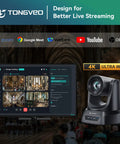 Crystal Clear 4K AI PTZ Camera With Auto Tracking And 20X Optical Zoom For Conference Rooms, Live Streaming, HDMI USB3 LAN PoE