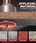 REKCKRUL 2in concrete hole saw with SDS Plus shank and dust bag, front view; concrete/cement/brick/stone wall samples.