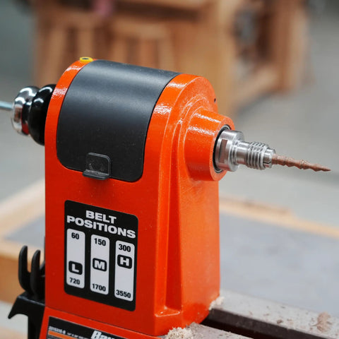 Three Piece Draw Bar Collet Chuck Set MT2 Taper For Wood Lathe With Inner Thread 3/8x16TPI on orange lathe machine