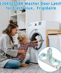 Washer Door Latch And Door Strike Replacement Part For Front Load Washers Easy Install No Fuss Fix Replaces 4452319 PS11766033 AP6031188 Fits A Wide Range Of Models 5304505088 And More, silver metal strike