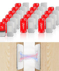 Ultra Thin No Drill Magnetic Cabinet Door Catch Set, 15 Pairs, Strong Adhesive Magnets Closers, Stainless Steel Rustproof
