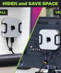 Kick Clutter To The Curb With This Rock Solid Mac Mini M4 Mount Featuring An Under Desk Bracket And Vesa Monitor Arm For Clean Home Office Setup Plus Optimal Airflow Cooling And Full Hardware showing wall and VESA mounting options.