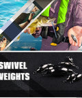 Drop Shot Brass Bullet Sinker Weights With Swivel For Freshwater And Saltwater Fishin Removable Casting Sinker Weights For Quick Drops And Better Bait Presentation shown in hand and displayed on dark background.