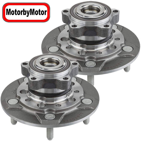 Front Wheel Bearing And Hub Assembly For Ford Transit 150 2015 2016 2017 2018 Transit 250 2015 2016 2017 2018 And Transit 350 2015 2016 2017 2018 5 Lug 2 Piece Set Low Runout For A Smooth Ride, showing two hub assemblies with bolts