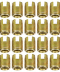 Self Tapping Thread Inserts Kit With Carbon Steel And Brass Industrial Grade Easy Install Vibration Resistant 20 Pieces Fits M50.8 To M81.0 Heavy Duty For Automotive And Industrial Machinery, brass inserts