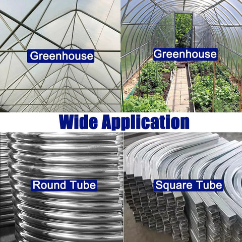 Heavy Duty Electric Pipe Tube Bender Machine With 17 Die Set For Round And Square Metal Steel Tube Bending 5/8 To 3 Inch Roll Former For Construction And Decor Applications used for greenhouses and round and square tubes.