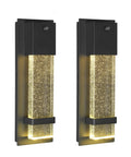 Outdoor Dusk To Dawn Wall Lights 2 Pack Black Anti Rust Exterior Waterproof Porch Lights With Bubble Crystal Glass
