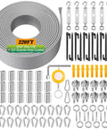 Beast Heavy Duty 220 Feet One Eighth Inch Vinyl Coated Stainless Steel Wire Rope Kit with accessories displayed