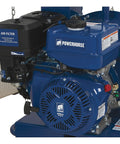 Close-up of Beastly Heavy Duty Commercial Steel Debris Vacuum Truck Loader with 13 HP OHV Gas Engine showing engine details.