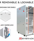 Removable and lockable 32U Server Rack Cabinet With 19 Inch Network Enclosure Layout 35 Inch Deep Floor Standing Data Chassis.