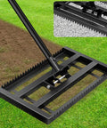 Heavy Duty Lawn Leveling Rake With Dual Sided Serrated Edge And Smooth Plate For Leveling Soil Compost Sand And Grass Durable Steel