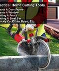 Pro Grade 370 Mm Concrete Ring Saw With 9500 W Brushless Motor And Water Fed Dust Control Built Like A Tank For Smooth Deep Cutting Through Stone Brick Tile And Wall Grooving Workhorse in use cutting a concrete block.