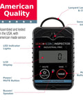 Sensorcon Inspector 2 Industrial Pro portable CO detector, black handheld with LCD display