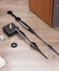 High Torque Quartz Clock Movement With Long Shaft And 12 Inch Spade Hands For Diy Clock Builds Replacement Mechanism For Thick Panels And Big Dials